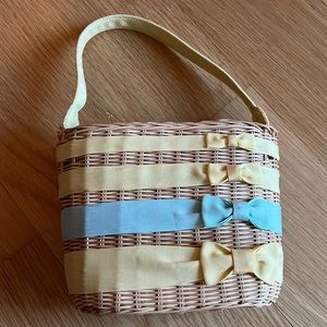 Janie and Jack spring celebrations wicker purse 2010 silk floral bows